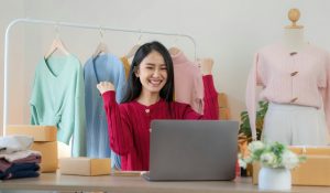 Person with a small side business selling items online, illustrating who the trading allowance applies to