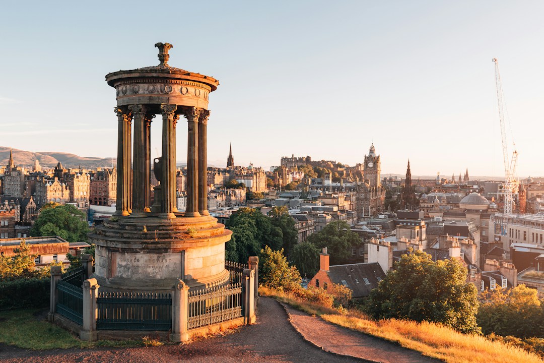 Edinburgh skyline at sunset, representing Scottish Income Tax
